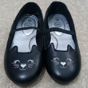 Black kitty cat ballet slippers 10 girls